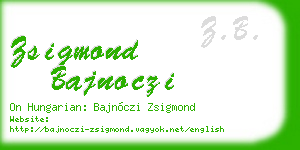 zsigmond bajnoczi business card