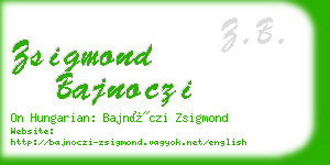 zsigmond bajnoczi business card